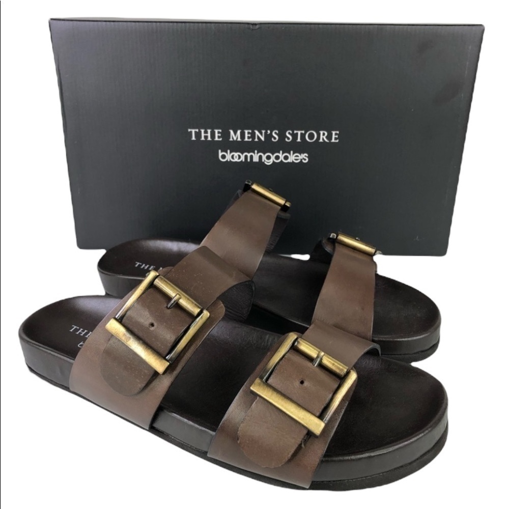 The Mens Store Bloomingdales Brown Devin Sandals Size 8M